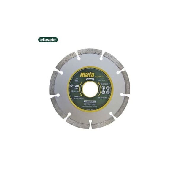 Laservalettu segmenttipiiri Ø115mm Clp18 Ss115 Mota - YLEINEN - Segmenttipiiri - Timantti - Ø115mm