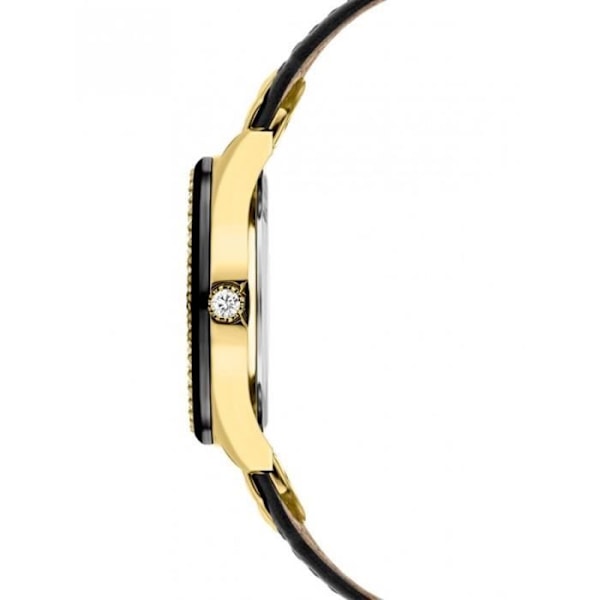 Ur - POLICE - Pongua PL.16029MSGB/02 - Kvarts - Sort Læder - Stålhus 36mm Svart guld