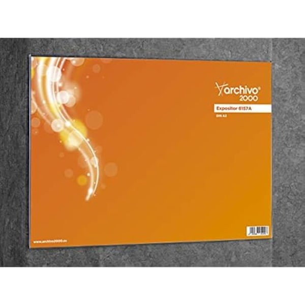 DIN A3 seinätuki - ARCHIVO 2000 - Läpinäkyvä - Liima - 2 mm paksu - Espanjalainen valmistus Transparent