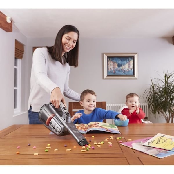 BLACK+DECKER BHHV520JF-QW Dustbuster Lithium 18V Håndstøvsuger Svart & titan