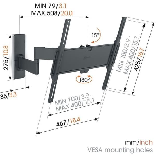 TV-vægbeslag - VOGEL'S - TVM 1443 Full-Motion+ Medium, 2 arme, 32-65"