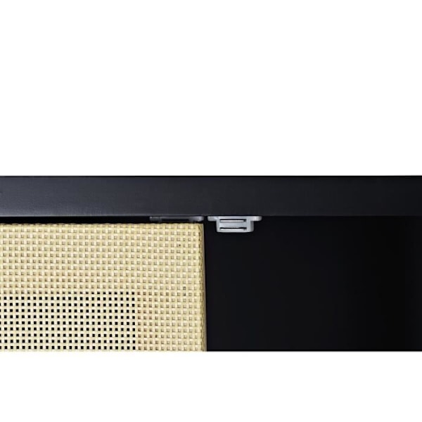 skab 80 x 38 x 160 cm sort naturgran