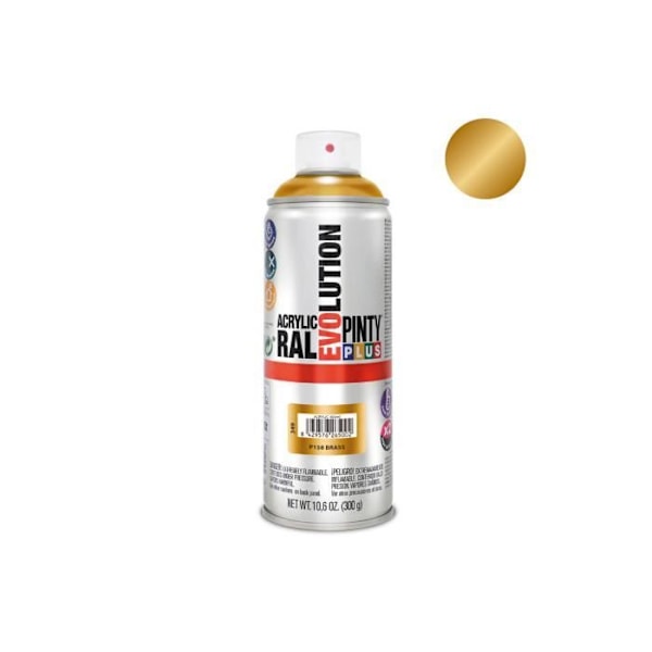 Aerosol maling - GENERISK - Pintyplus Evolution - 520cc - Messing - Blank Messing