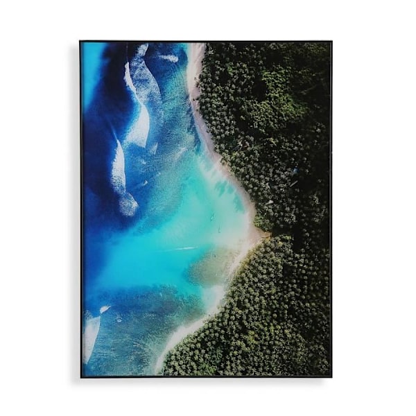 Ø-ramme glas MDF træ (60 x 2 x 80 cm)