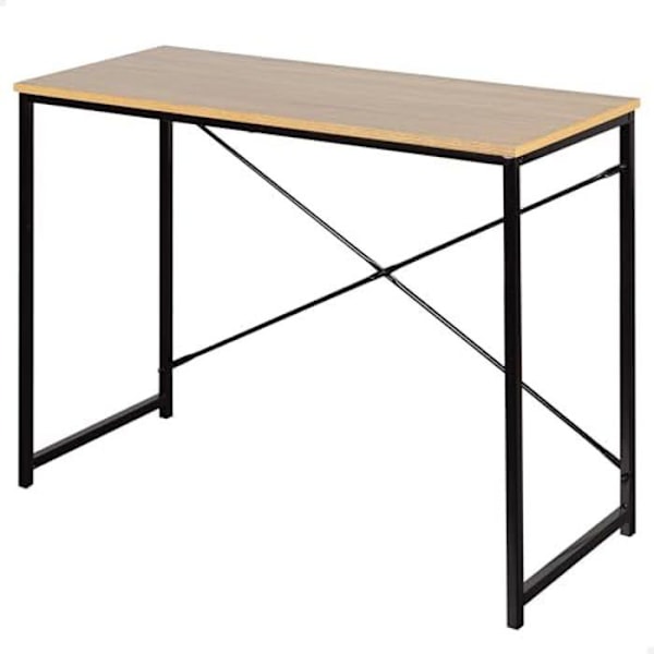 Bureau - AKTIVE - Max Home - 100 x 40 x 70 cm - Træ og Sort Stål - Industriel Stil Svart
