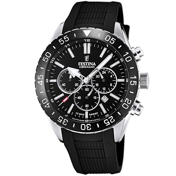 Ur - Festina - F20515/2 - Sort silikone - Stål - Keramik - Vandmodstand 10 ATM Svart