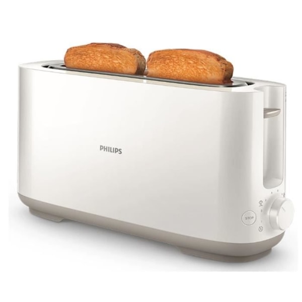 PHILIPS HD2590/00 brödrost - 1 plats - Justerbar termostat - Uppvärmnings- och avfrostningsfunktion - Vit Vit