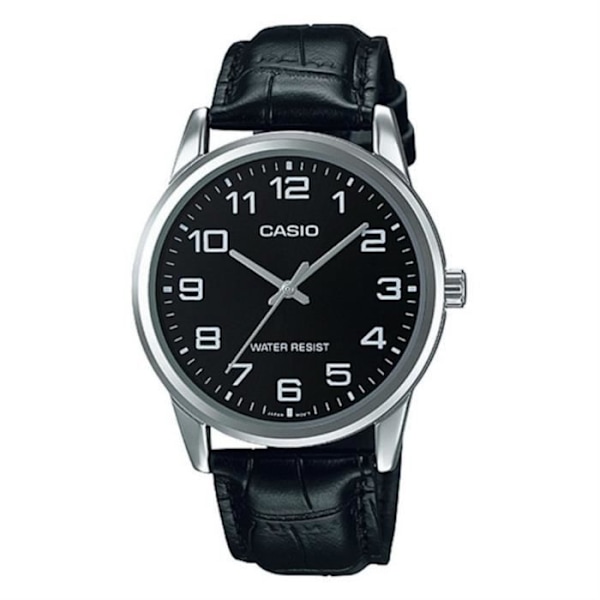 Kello - Casio - MTP-V001L-1B - Nahka - Kvartsi - Analoginen Svart