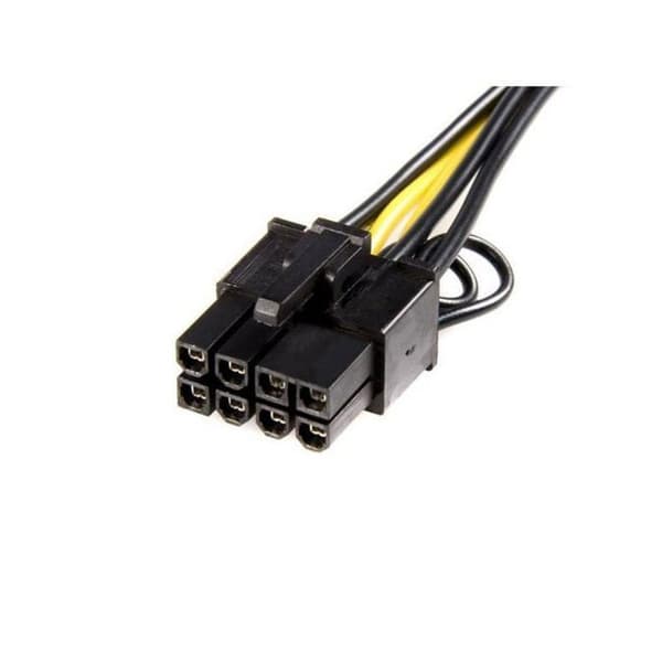Strømadapterkabel - STARTECH - PCI Express - 6 pins til 8 pins - 15 cm - Gul