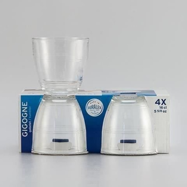 Verres Gigogne - DURALEX - 4 kpl - Matala muoto - 16 cl - Lasi