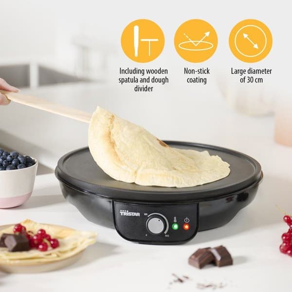 Tristar Crepe maker 1000 W 30 cm Musta
