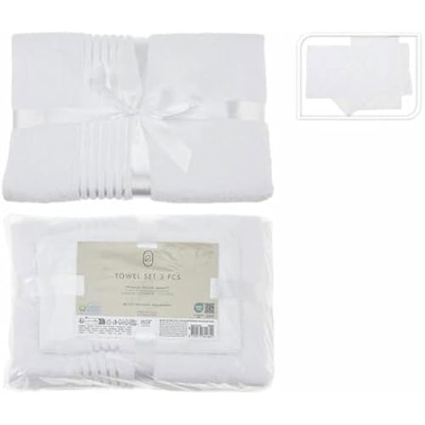 Badlakan - BIGBUY HOME - White Essentials handduksset - Flerfärgad - 3 stycken Flerfärgad