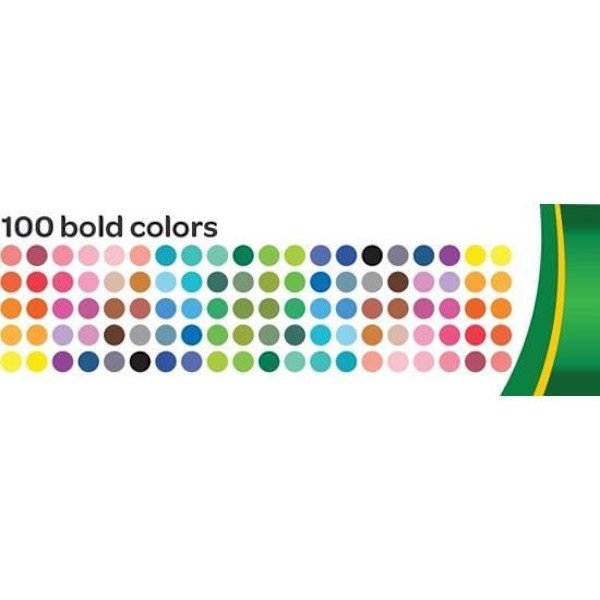 Markörer - Crayola - 100 stycken - Super-tip - Flerfärgad - För barn från 3 år Flerfärgad