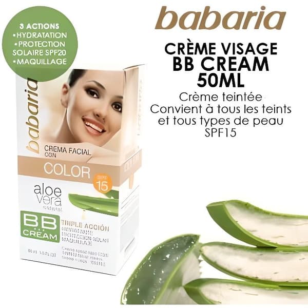 Babaria - BB ansigtscreme med tonet aloe vera...