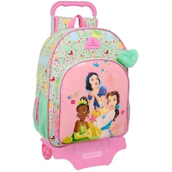 Skolväska - SAFTA - DISNEY PRINSESSOR BLOOM - Stort format - Med vagn - För barn
