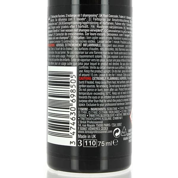 Root Corrector Spray - L'Oréal Professionnel - Hair Touch Up - Mørkeblond - 75ml - Direkte farvning Mørkeblond