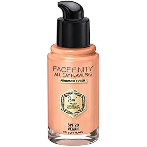 Foundation - Max Factor - Facefinity 3In1 - Color Soft Honey Tone 77 - SPF 20 - Shine resistant Blød honning Tono 77