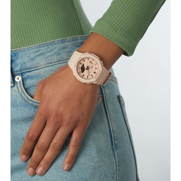 Casio - Kvinder Ur - Kvarts - Analog - Digital - Rosa Plastikkæde Rosa