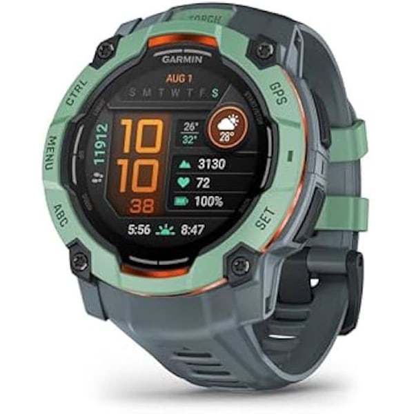 GPS Ur Garmin Instinct 3 - AMOLED - 50 mm - Vandafvisende 10 ATM - Batterilevetid 24 dage - Multisport