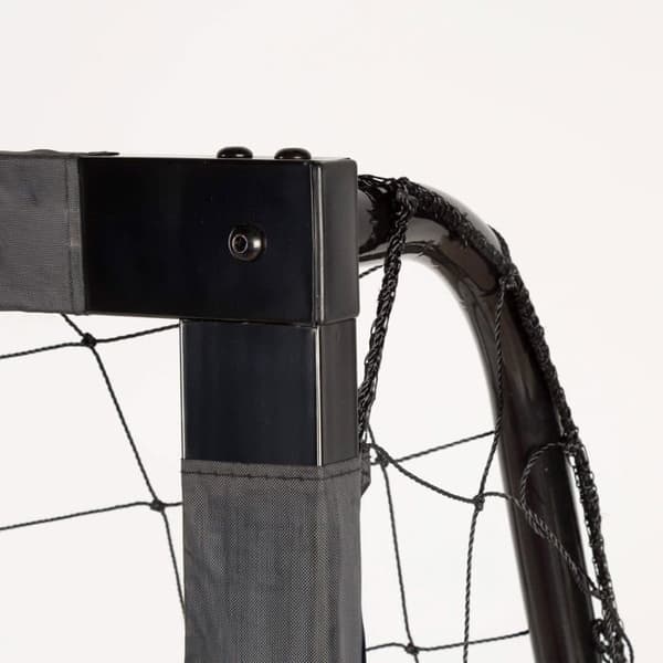 Fodboldmål til mobil brug - AKTIVE - 180x120x60 cm - Stålstruktur - Polyester net - 5 fastgørelsespæle Sort
