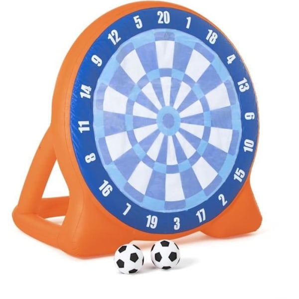 Kæmpe scratch fodboldmål 157 cm - BESTWAY - All Star - Vægtet base orange/blått