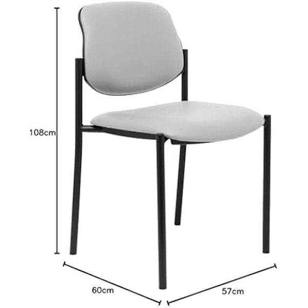 Chaise Fixe - PIQUERAS JA CRESPO - Villalgordo - Harma synteettinen nahka - Musta runko - Violetti Lila