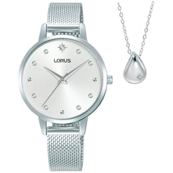 Kvindeur - LORUS - RG285XX9 - Kvarts - Rustfrit Stål - Vandtæthed 50m Silver, Vit