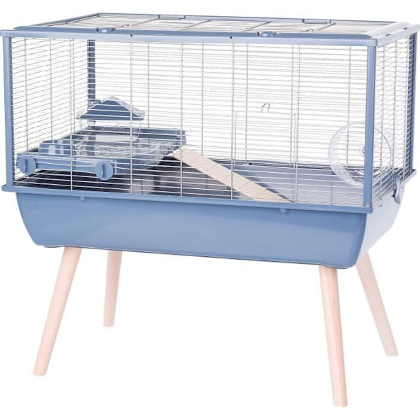 Hævet gnaverbur - ZOLUX - Néolife - Til hamster - 78 x 48 x 75 cm - Blå Blå