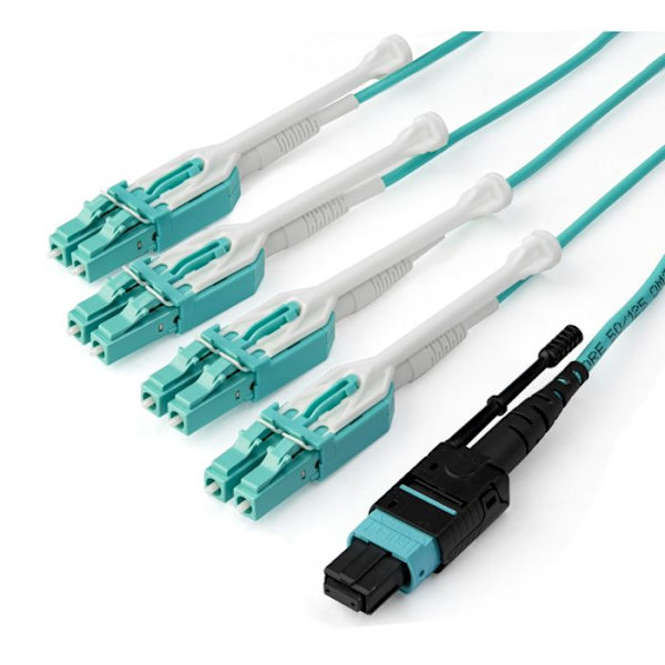 Fiberoptisk Kabel - StarTech.com - MPO8LCPL3M - 3 m - OM3 - Han-Han - Aqua