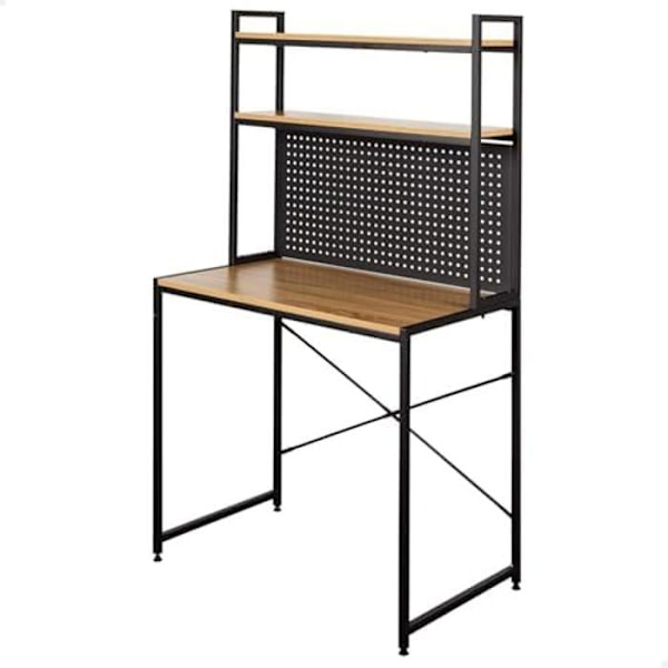 Kontor - AKTIV - 18440 Max Hem - Trä och Svart Stål - 84 x 50 x 148 cm - Industriell Stil Svart