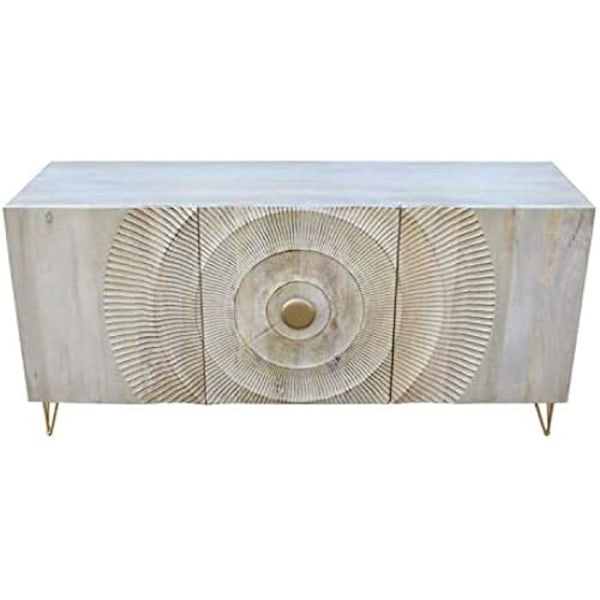 Buffet - DKD HOME DECOR - Vakio - Valkoinen - Metalli ja puu - 68x167x52 cm Vit
