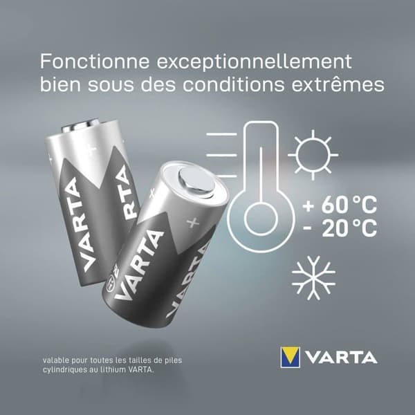 Litiumparisto CR2 3 V - VARTA - 6206301401 grå