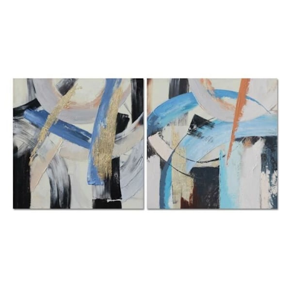 ramme 100 x 2,5 x 100 cm 100 x 2,8 x 100 cm moderne abstrakt (2 enheder)