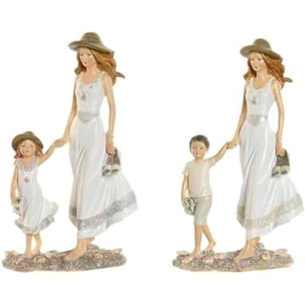 Dekorativ figur - HOME ESPRIT - Flerfärgad - 14,5 x 8 x 24,5 cm - Set med 2 enheter - Inomhus Flerfärgad