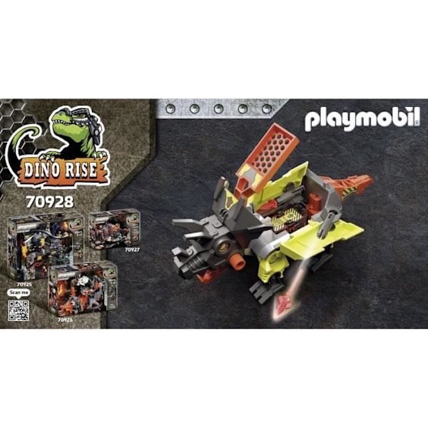 Playmobil - 70928 - Dino Rise - Taistelurobotti-Dino - Sisältää 2 hahmoa ja tarvikkeita Flerfärgad