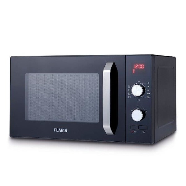 Flama Noir 1837FL mikroovn - 800W - 23L - 9 automatiske programmer Svart