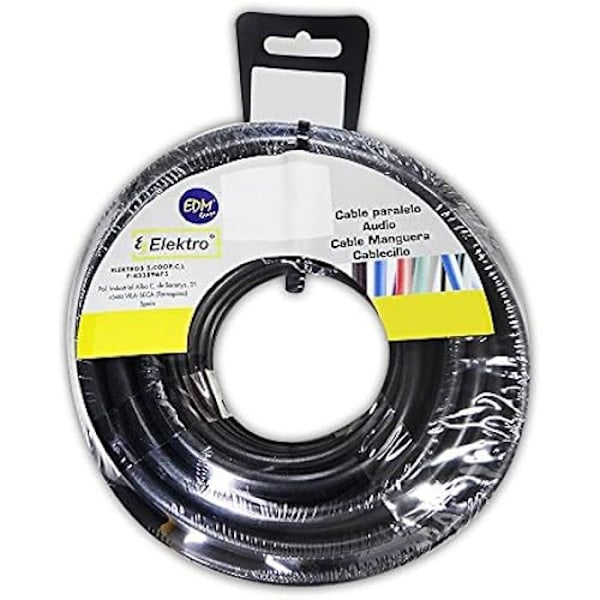 Plattrörsvagn - EDM - Svart - 2 x 1 mm - Underlättar lindning - 25 m Svart