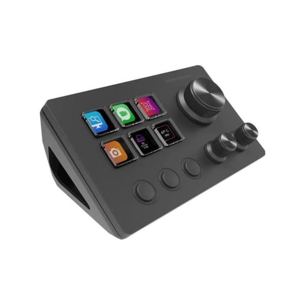 Control Deck Compact - Mars Gaming - MSD-Two - 6 Kosketusta LCD - 3 Monitoimi Pyörää - Musta