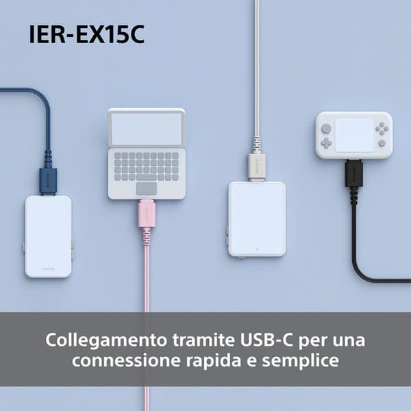 In-ear høretelefoner - SONY - IER-EX15C - USB-C - Sort - Indbygget mikrofon Sort