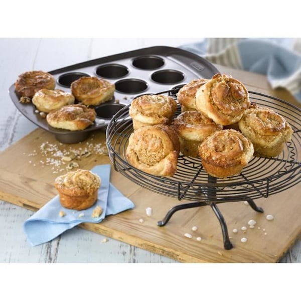 Muffin bageform - PYREX - 1452002 - I kulstofstål - Non-stick - 12 huller CHOKOLADE