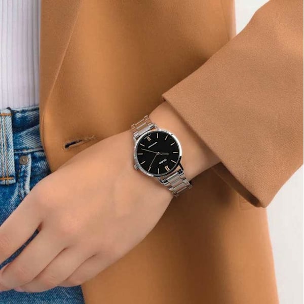 Klocka - CASIO - LTP-VT01D-1B - Kvarts - Rostfritt stål - Analog