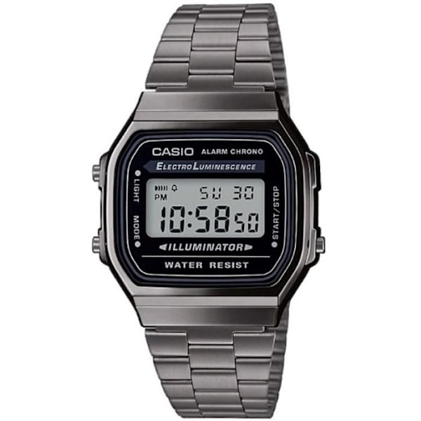 Kellot - Casio - A168WEGG-1BEF - Yhdiste - Musta - Ruostumaton teräs - Digitaalinen Svart