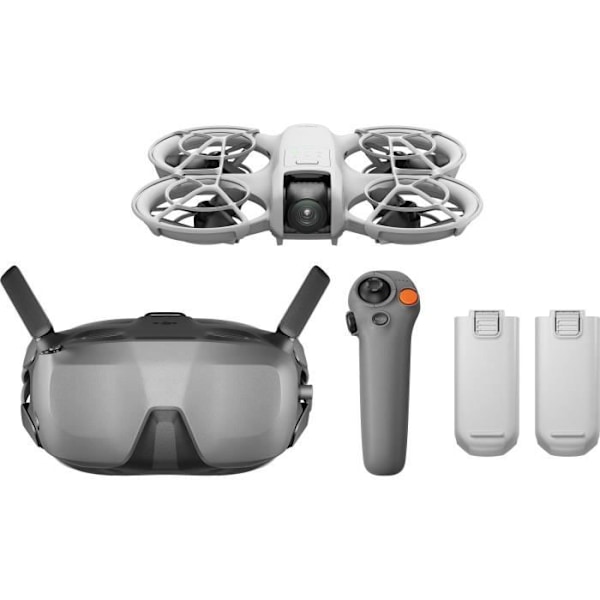 Drone - DJI - Neo Motion Fly More Combo - Immersiivinen FPV-lento - RC Motion 3 - DJI Goggles N3 - 3 akkua - Latauskeskus musta, Valkoinen