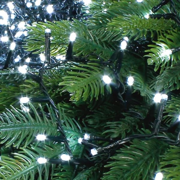 Lysende guirlande - Hvid - 400 LED - Elektrisk - 11 meter - Julepynt Vit kyla