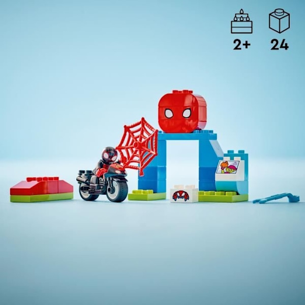 LEGO® DUPLO® Marvel 10424 Spin's Motorcycle Adventure - Spidey and Friends Toy Flerfärgad