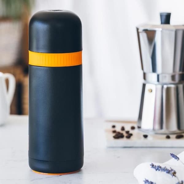 Isolationsflaske - BRA - Enjoy Efficient - 800 ml - Rustfrit stål - Dobbeltvæg Grå og orange