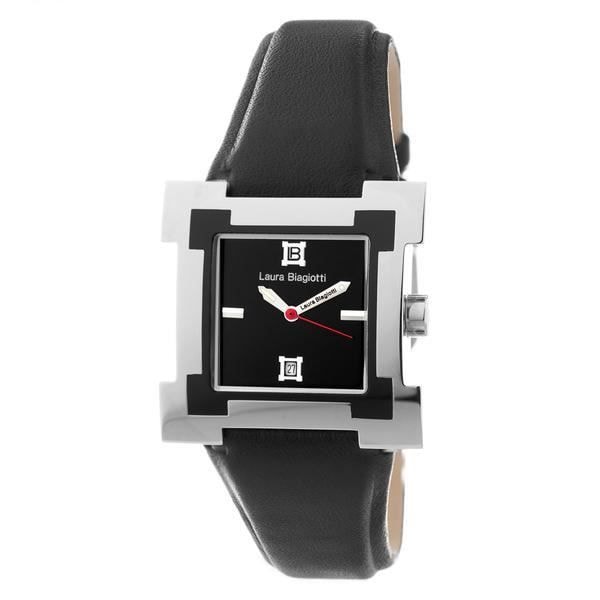 Laura Biagiotti unisex ur LB0038L-01 - Quartz - Sort - Læder - Herrer