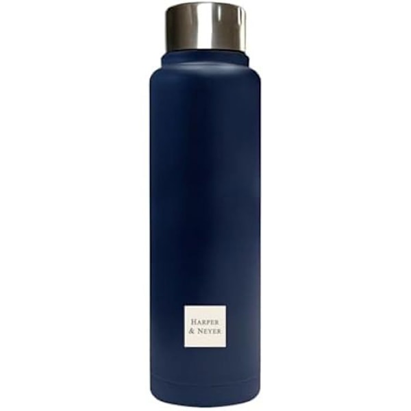 Isolering flaske - SAFTA - HARPER & NEYER - Rustfrit stål - 500 ml - 6 timer varmt, 12 timer koldt marinblå