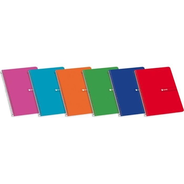 Cahier - Enri - A4 - 80 sidor - prickad rutnät 4x4 - förpackning med 10 assorterade häften Blandad