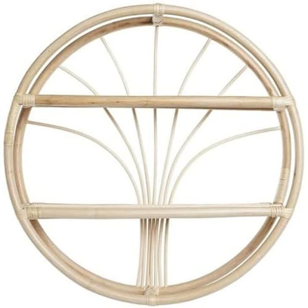 Hylly - DKD HOME DECOR - Vakio - Luonnollinen väri - Mitat 60x14x60 cm - Materiaali rottinki naturlig
